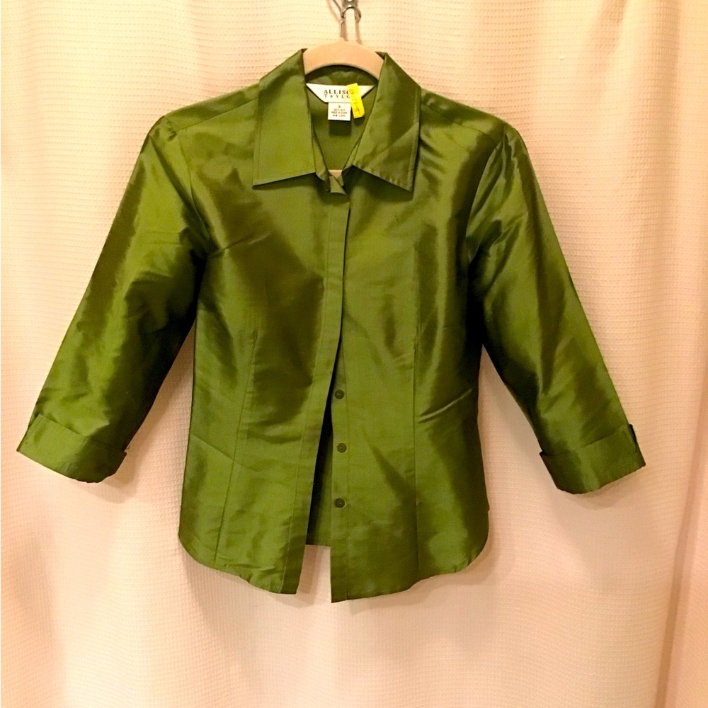 Silk button down blouse